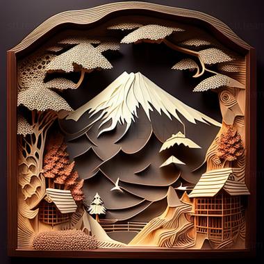 3D model Yuzawa in Japan (STL)